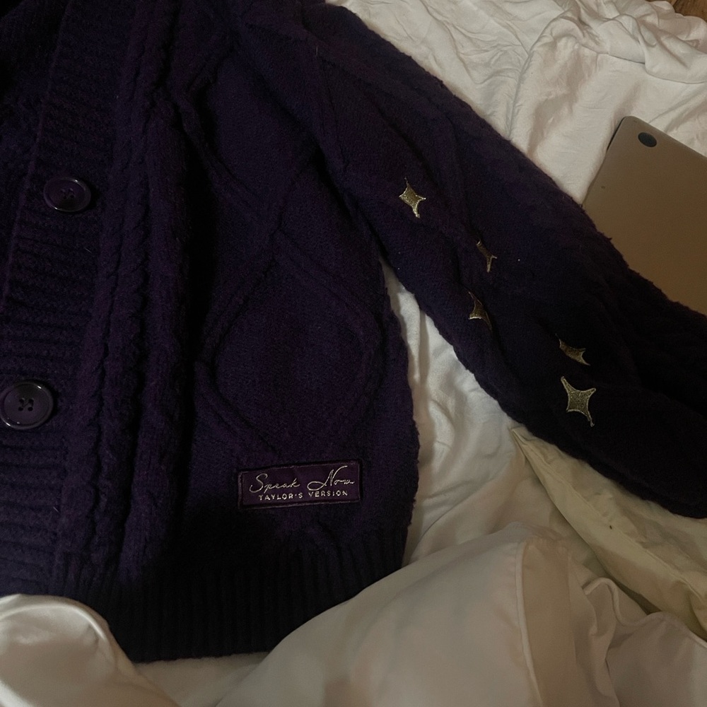 Taylor Swift Purple Cardigan — speak now ; folklore authentic merchandise real